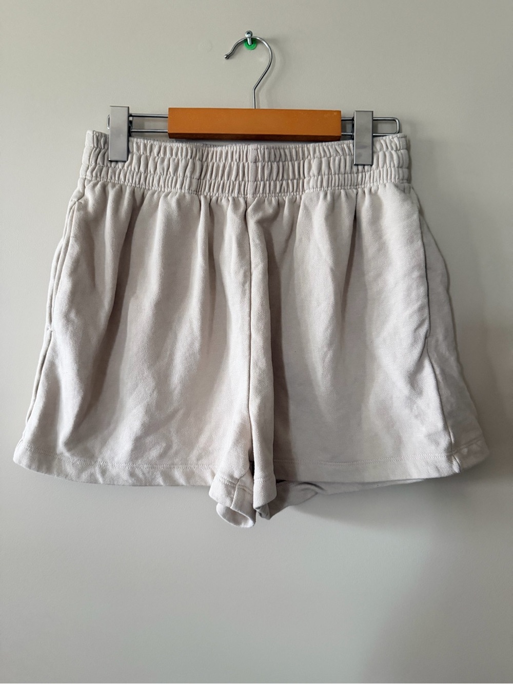 H&M - Women’s Beige Lounge Shorts with Elastic Waist